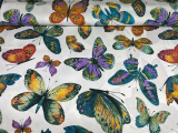 Dekoračná látka bavlna Motýle š. 140 cm 