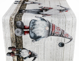 Gobelínový behúň na stôl Šedí škriatkovia 40x180 cm Chenille IT04