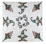 Gobelinový obrus na stôl Zelení škriatkovia 90x90 cm Chenille IT06