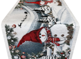 Gobelínový behúň na stôl Snehuliak 40x130 cm Chenille IT07