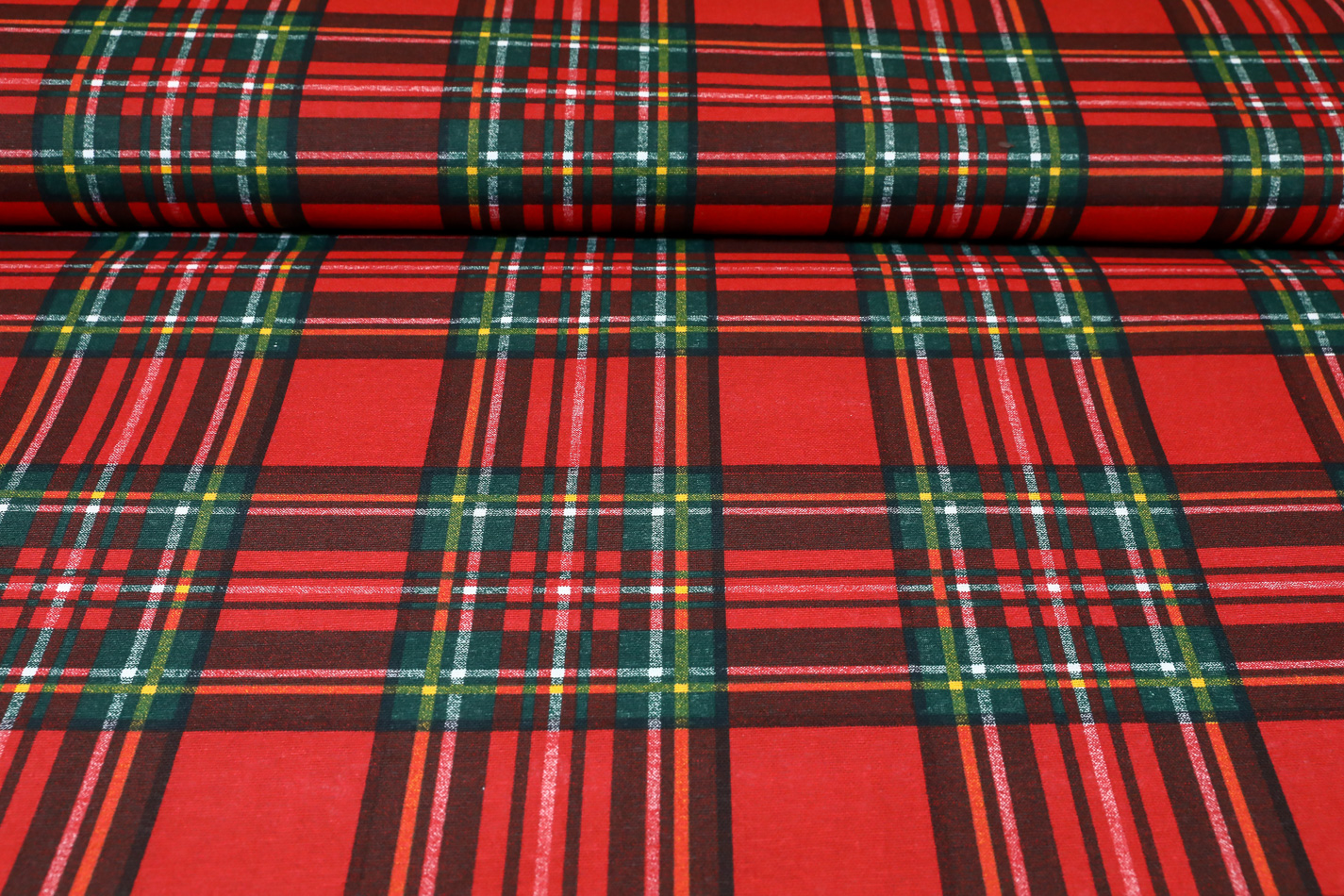 Dekoračná látka bavlna škótska kocka červená š. 140 cm