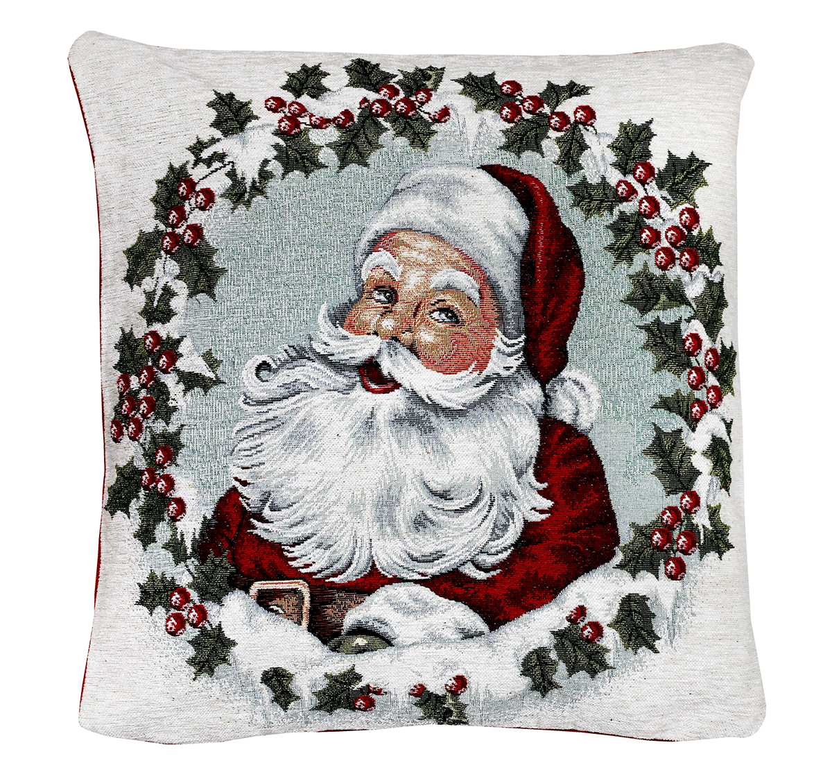 Vianočná gobelínová obliečka na vankúš Mikuláš 42x42 cm Chenille IT014