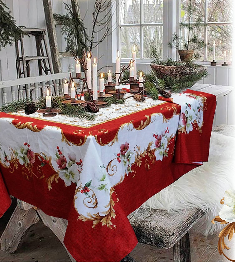Vianočný obrus na stôl digitálna potlač 140x180 cm
