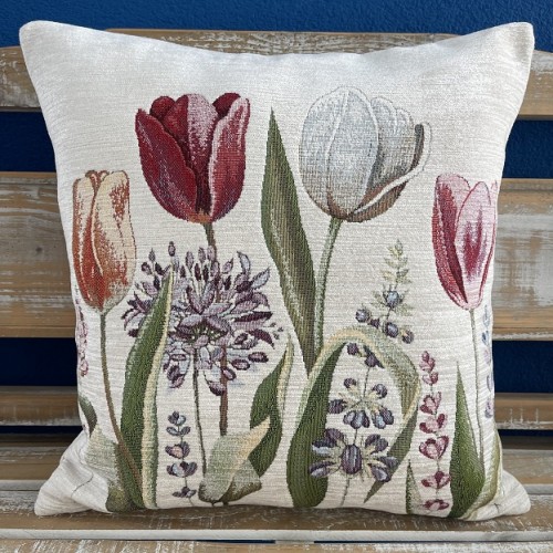 Gobelínová obliečka na vankúš Tulipány 40x40 cm Chenille 1187