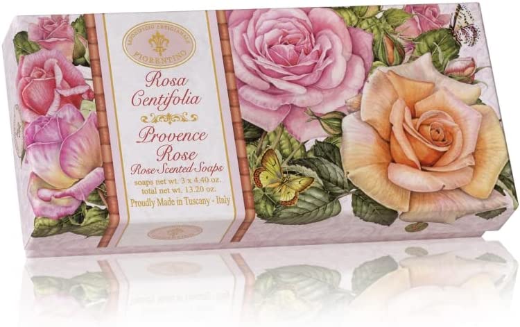 Prírodné rastlinné mydlo Ruža 3x125 g