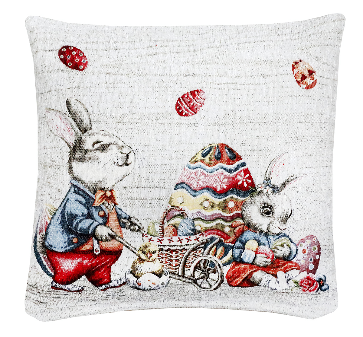 Veľkonočná gobelínová obliečka na vankúš 42x42 cm Chenille IT116