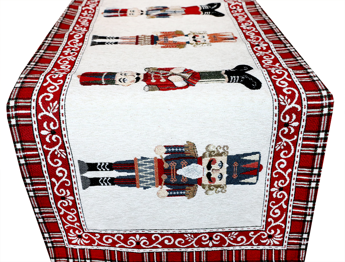 Vianočný gobelínový behúň na stôl Luskáčik 40x130 cm Chenille IT035