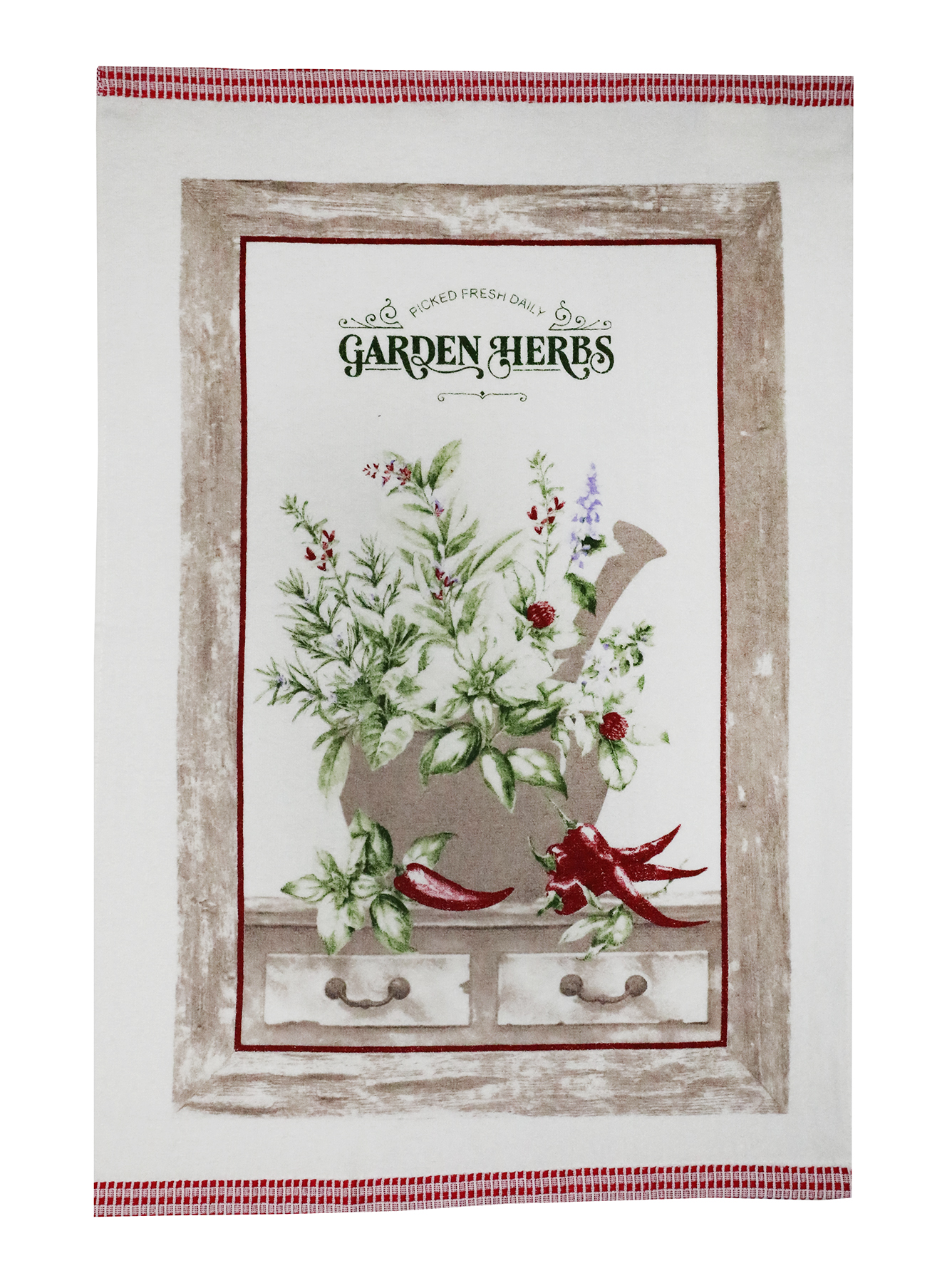 Kuchynská froté utierka Chilli Papričky 50x70 cm