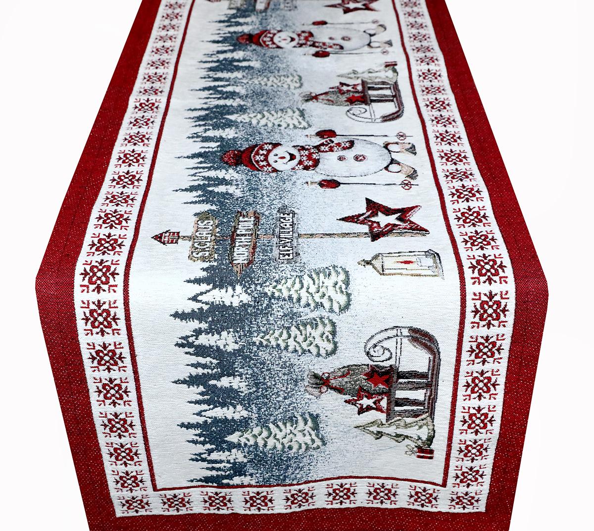Vianočný gobelínový behúň na stôl Severný pól 40x130 cm Chenille IT037