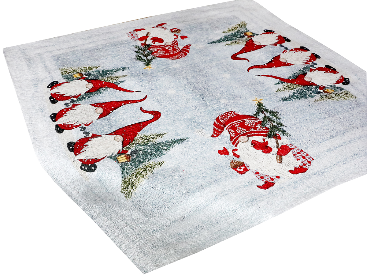 Vianočný gobelínový obrus na stôl 90x90 cm Chenille IT044