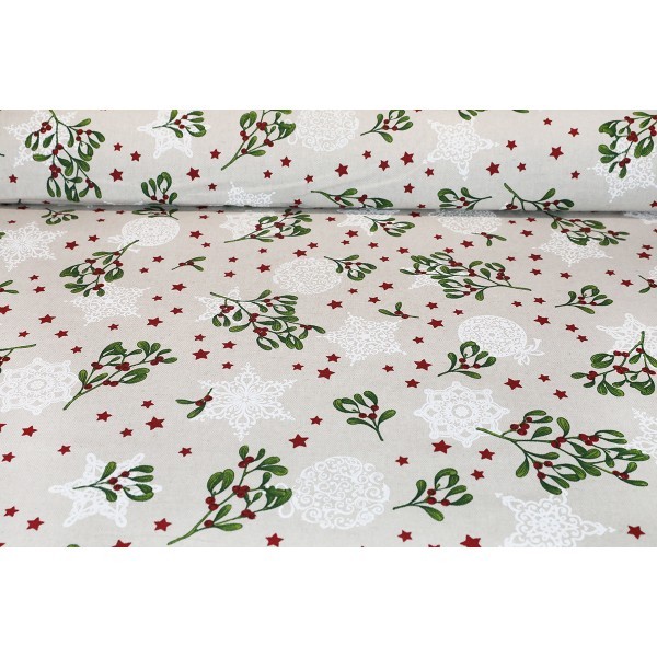 Vianočný behúň na stôl Zelené Halúzky 50x150 cm MADE IN ITALY