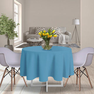 Obrus okrúhly Classic Ø 140 cm blankytne modrý