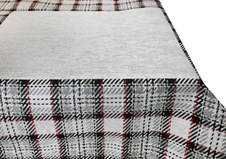 Gobelínový obrus na stôl Tartan béžový 90x90 cm Chenille IT025