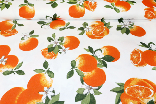 Dekoračná látka bavlna pomaranče, šírka 140 cm