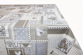 Obrus béžový patchwork 90x90 cm Made in Italy